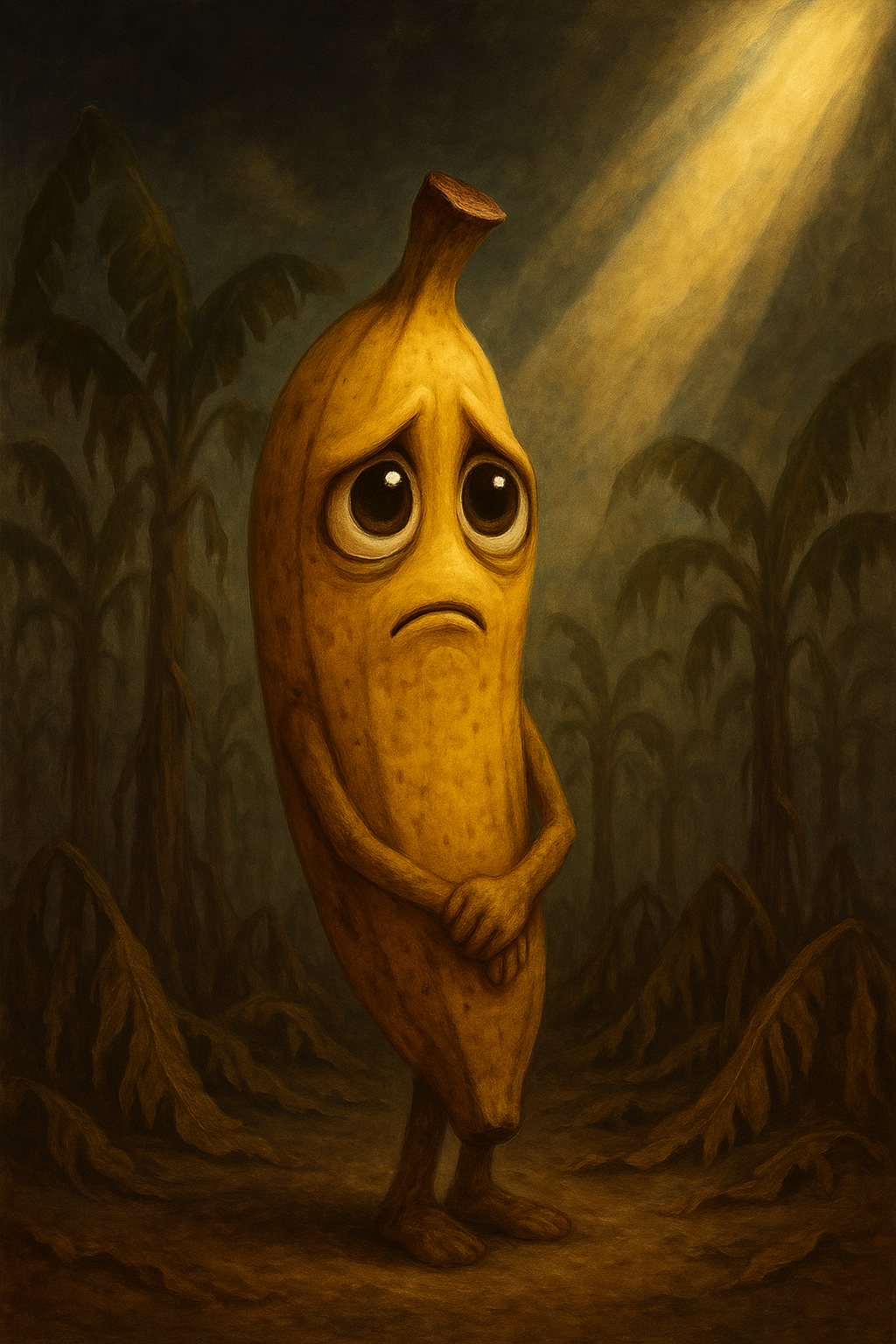 Endangered banana species illustration showing the fragility and beauty of this precious fruit