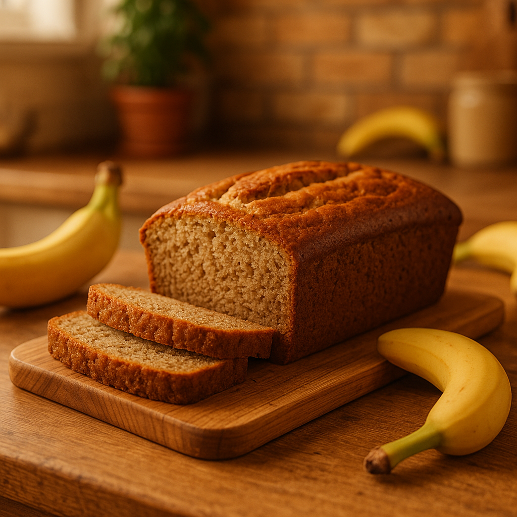 Delicious homemade banana bread made with Bananas4011
